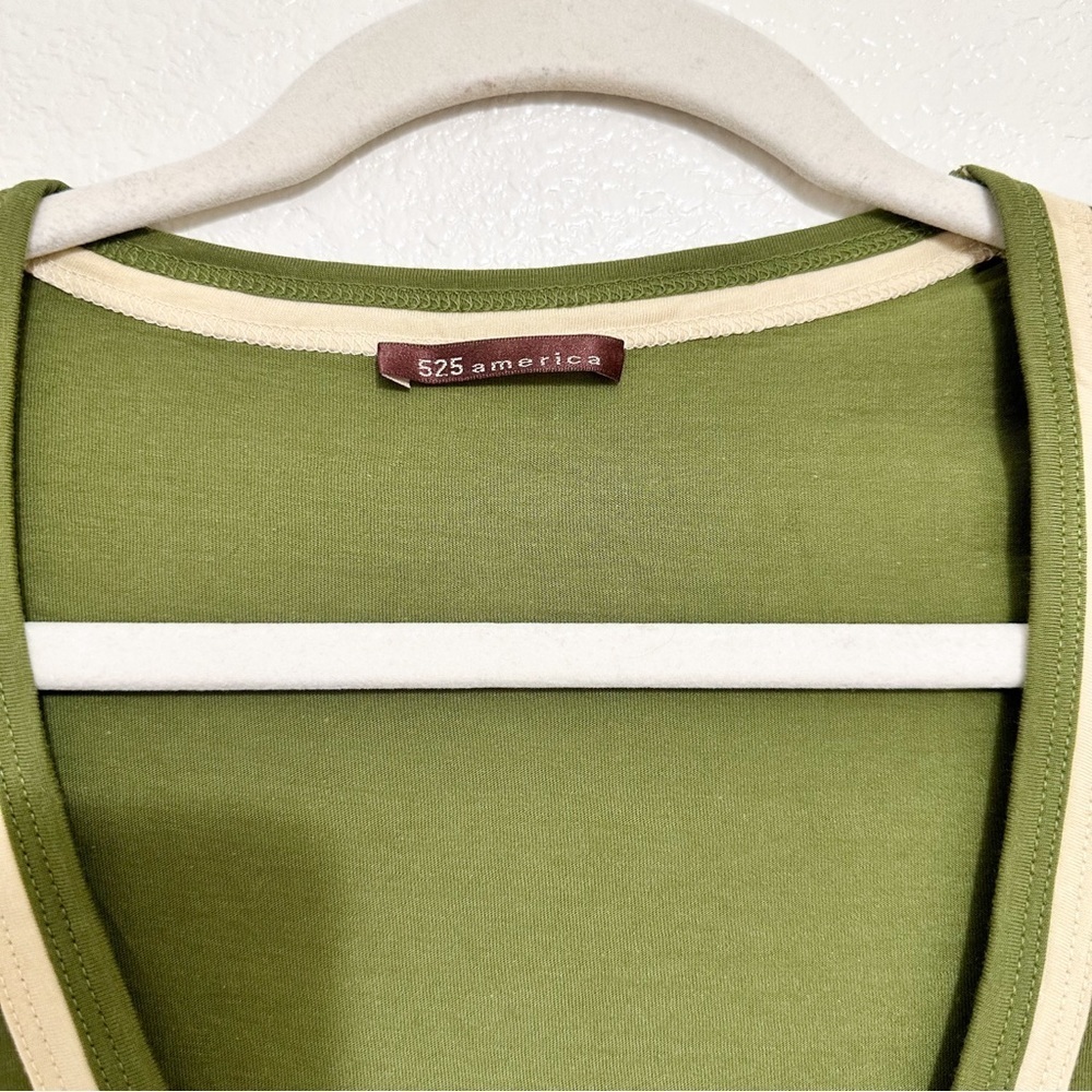 525 America Army Green V-Neck Tunic Top M - Picture 2 of 5